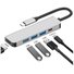 5 IN 1 HUB ADATTATORE ALLUMINIO MODEL BYL-2008 TYPE-C TO (3 USB 3.0 / TYPE-C 87W / HDMI 4K) (CON IMBALLAGGIO)